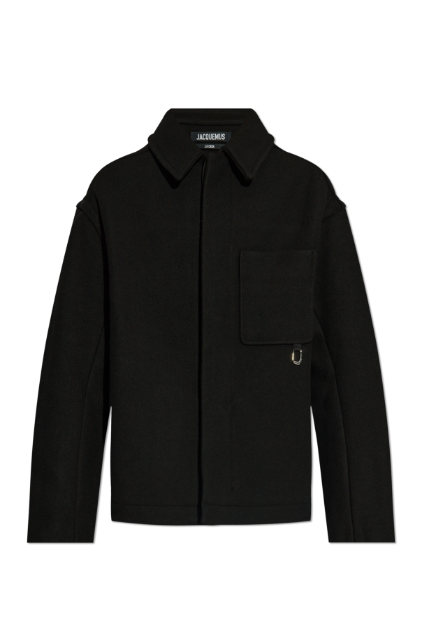 〓JACQUEMUS〓 BLACK HEMP×WOOL JACKET Black Wool Jacket Jacquemus - Vitkac Canada